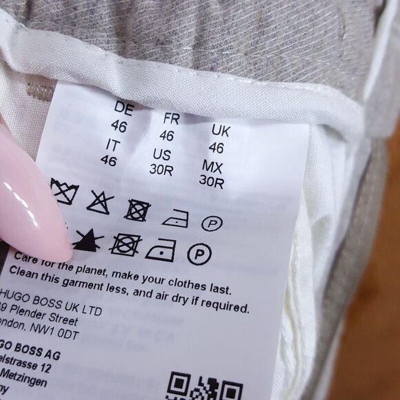 HUGO BOSS Pants Mens Size 30 Tan Tapered Drawstring Zip Elastic Waist PERIN $198 - Picture 7 of 12